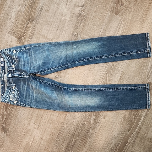 Miss Me Skinny Size 27 with Rhinestone Rivets - Picture 2 of 5